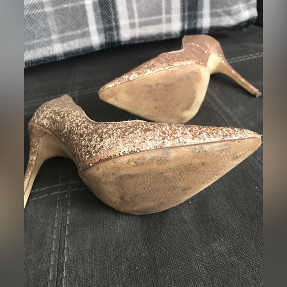 Steve Madden Atlantyc gold glitter heels - Picture 3 of 6
